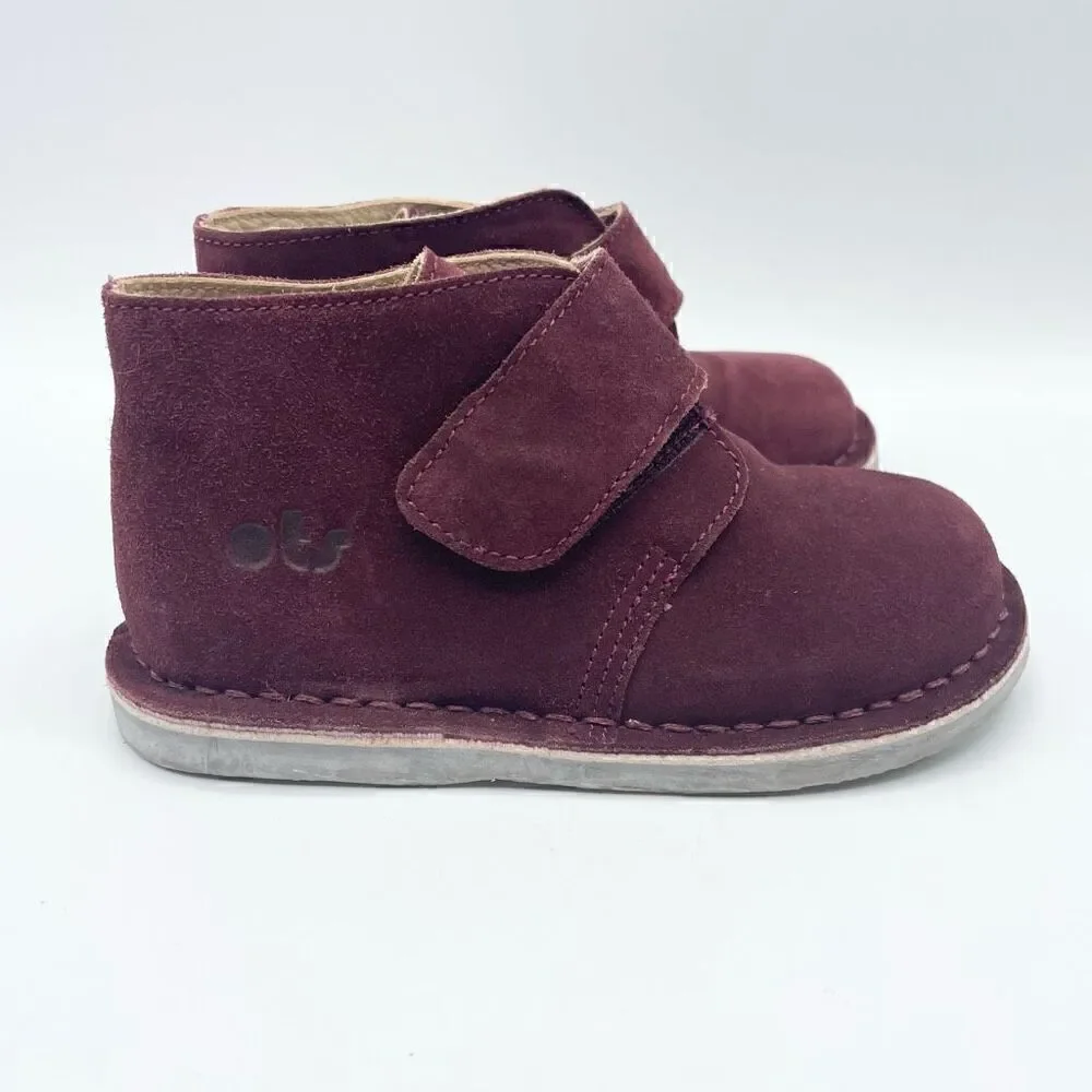 OTS maroon suede Chelsea boots - size T 25 (euro size)